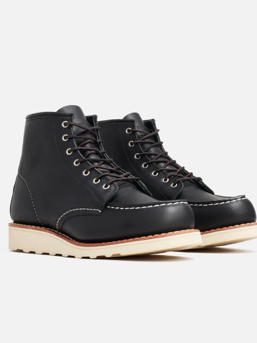 Red Wing Heritage 6-Inch Classic Moc Boots Black Leather Women’s Size 6.5